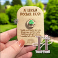 Lucky Pocket Hug Coin, Wooden Token Gift, Good Luck Charm, Small Meaningful Gift