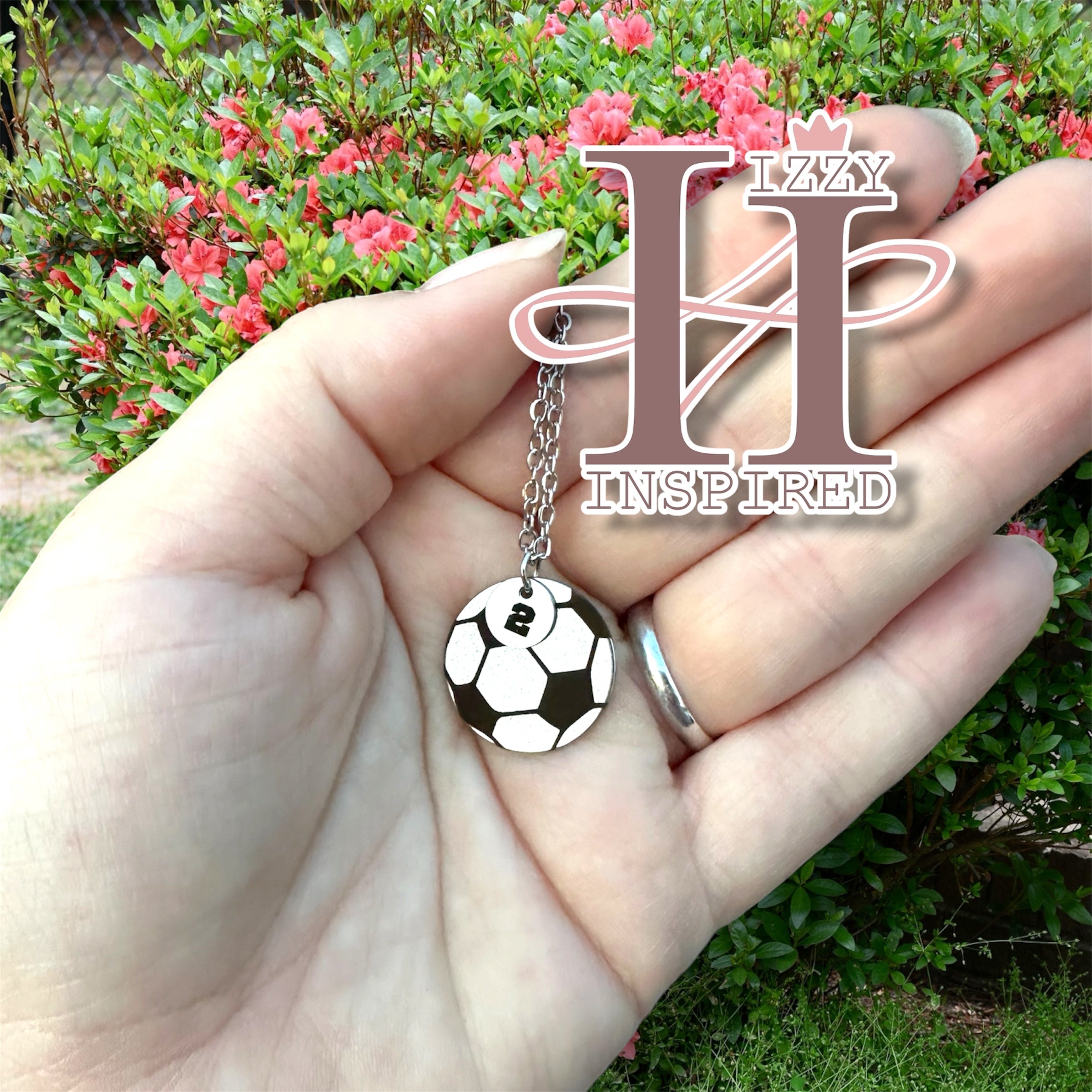 Custom Soccer Number Necklace – Personalized Soccer Ball Charm