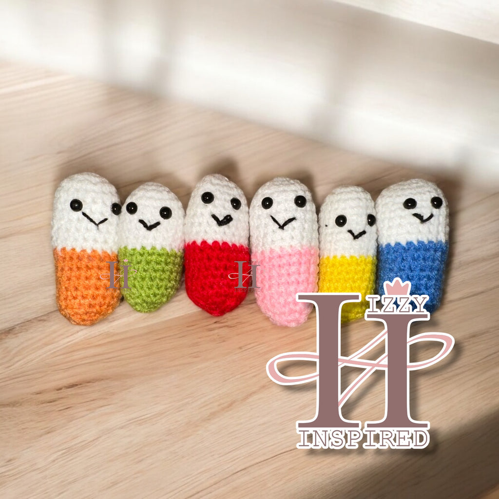 Crochet Emotional Support Pill – Nurse Appreciation Gift – Handmade Pocket Buddy