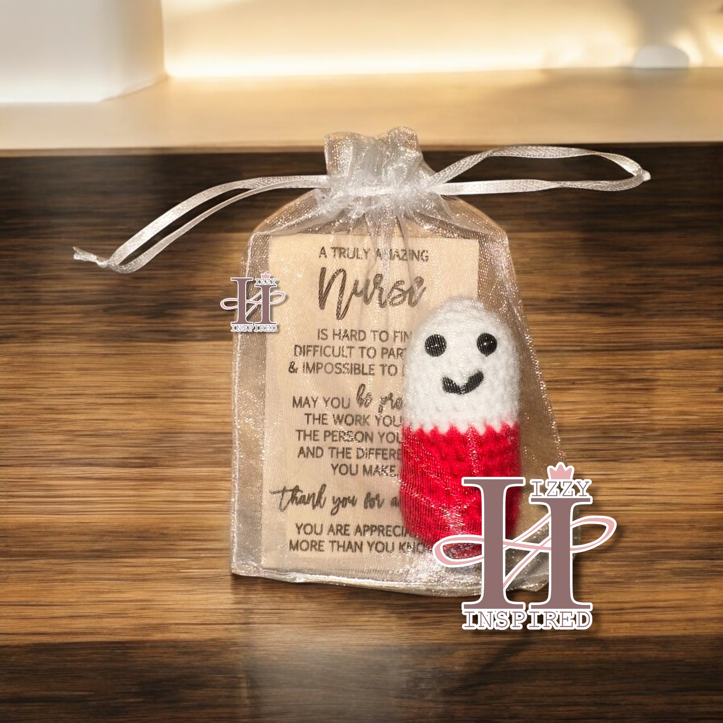 Crochet Emotional Support Pill – Nurse Appreciation Gift – Handmade Pocket Buddy